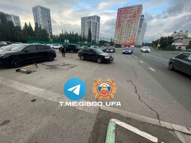 14-летняя девочка на электросамокате попала под колёса иномарки в Уфе