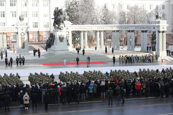 В Уфе в зону СВО проводили башкирский батальон имени Салавата Юлаева. Фото