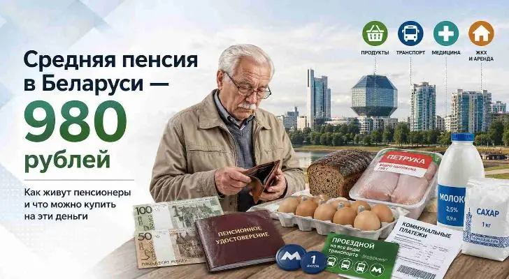 Средняя пенсия в Беларуси: что на нее можно купить