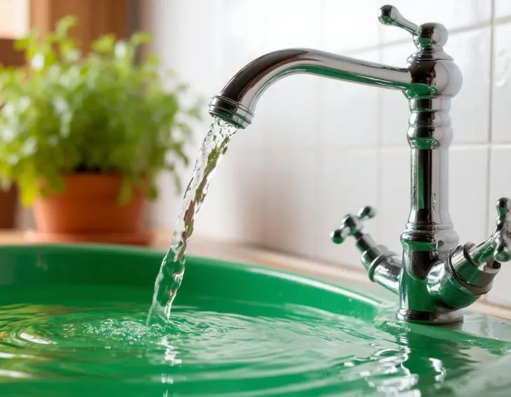 В Уфе зеленая вода потекла из-под кранов многоэтажки