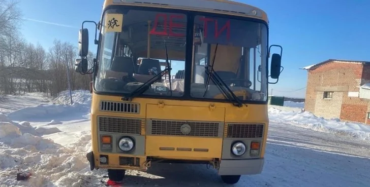 В Башкирии в автобус с 15 детьми влетела иномарка