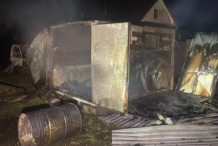 Под Уфой при пожаре найдено тело, личность погибшего устанавливается