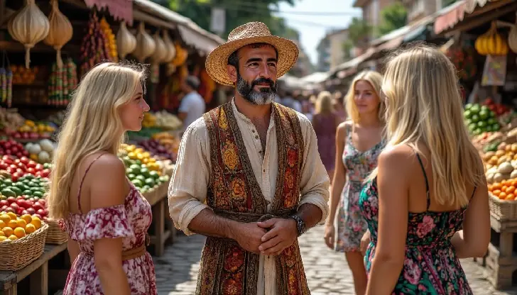 Рынок Анапы – армянин угостил туристок вином и честно высказался о русских