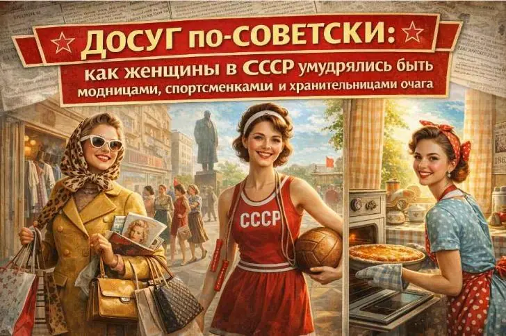 Досуг по-советски: как женщины в СССР умудрялись быть модницами, спортсменками и хранительницами очага
