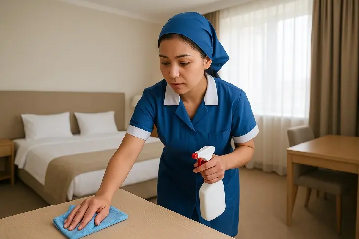 Сочи – молодая узбечка пришла убирать в мой номер. Спросил её про зарплату и чаевые