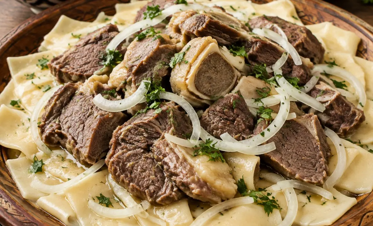 Мясо, овощи и лапша – и никаких сложностей: как приготовить башкирский бешбармак