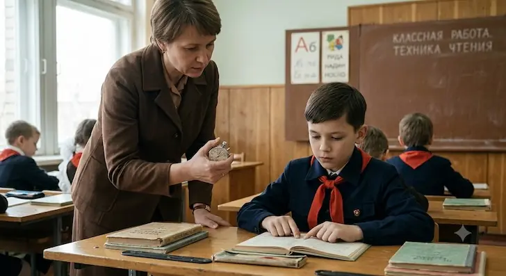 Зачем в советских школах измеряли скорость чтения с секундомером