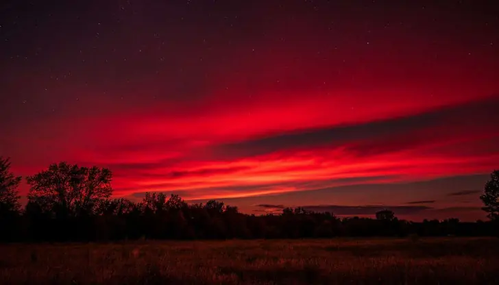«Они уже здесь»: уфимцы испугались красного свечения в небе