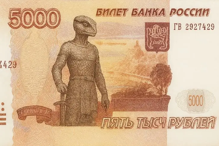 Почему на новых пятитысячных купюрах изображены рептилоиды?