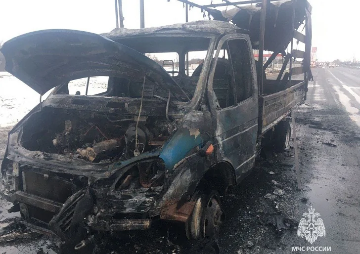 В Башкирии Газель на ходу превратилась в машину из «Призрачного гонщика»