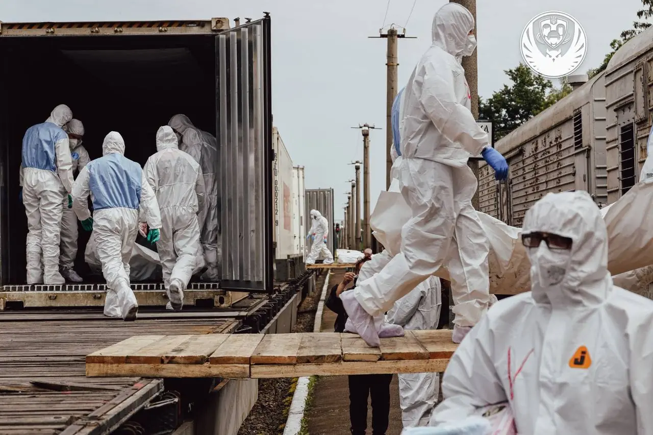 Украинцы показали тела возвращенных погибших военных 