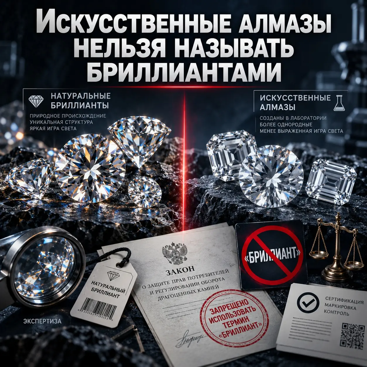 В России искусственные алмазы запретили называть бриллиантами