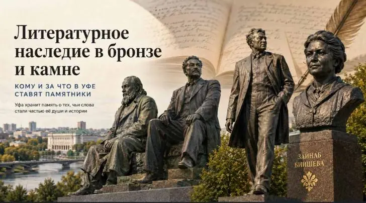Литературное наследие в бронзе и камне: кому и за что в Уфе ставят памятники