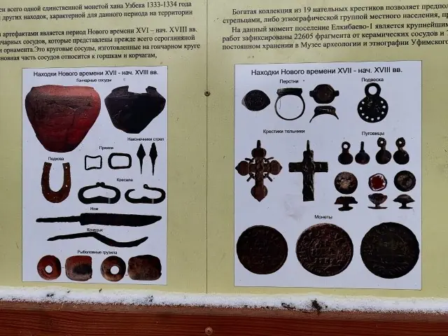 Находки, обнаруженные при раскопках / Фото со стенда