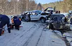 В Башкирии в перевале Уралтау девять человек разбились в лобовом столкновении двух легковушек