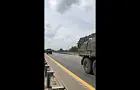 На трассе замечена длинная колонна ЧВК «Вагнер» на пути в Москву из Липецкой области
