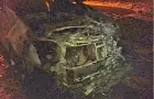 В Уфе сгорел люксовый автомобиль Cadillac