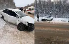 В Башкирии легковушка столкнулась с автобусом, пострадал ребенок