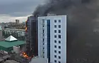 Пожар в Уфе на улице Зорге сняли с дрона с высоты птичьего полета