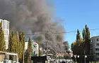 Горит многоэтажный дом в Уфе