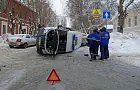 В Уфе в результате ДТП опрокинулась «ГАЗель» аварийной службы