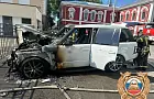 Горящий Range Rover у Гостиного двора оказался выходкой пьяного уфимца