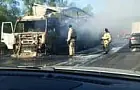 В Башкирии на трассе дотла сгорела фура вместе с грузом