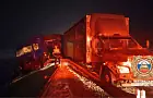 ДТП с участием пассажирского автобуса, фуры и Газели произошло на трассе в Башкирии