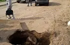 В Уфе из-за некачественно проведенных работ провалился асфальт