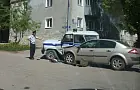 В Уфе «Рено Меган» столкнулся с полицейским «бобиком»