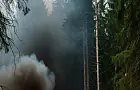 После длительных поисков нашли горящие остатки пропавшего самолёта