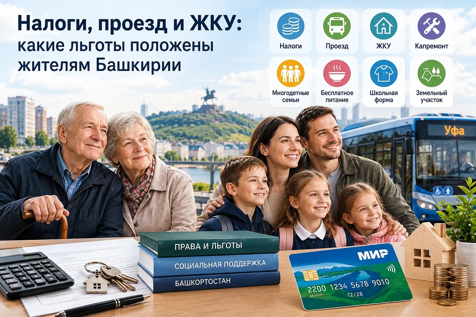 На чём могут сэкономить пенсионеры и многодетные семьи в Башкирии