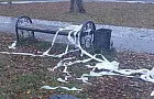 Появились кадры, как вандалы изуродовали парк в городе Башкирии