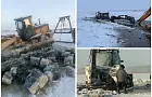 Три трактора, провалившиеся под лед в Абзелиловском районе, достали со дна