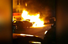 Появилось видео поджога автомобиля адвоката Виталия Буркина