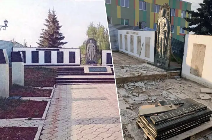 «Памятник уничтожили, цветы выбросили в овраг». В Башкирии разгорается скандал вокруг разрушения воинского мемориала