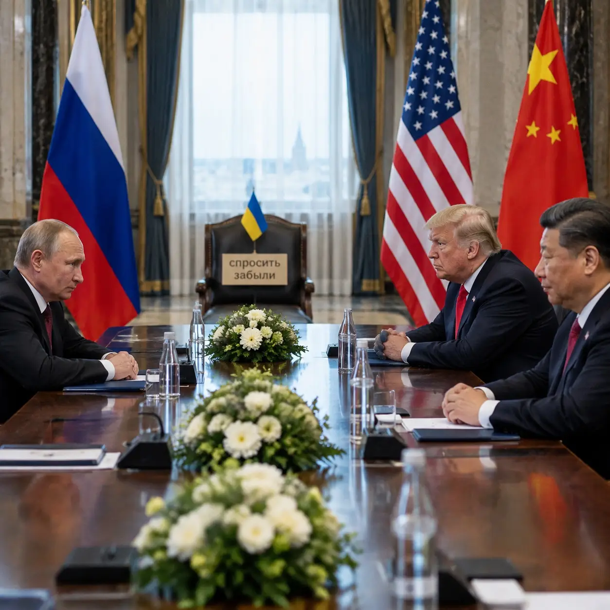 Киев потребовал участия во встрече Путина, Трампа и Си